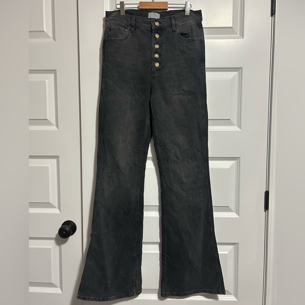Boyish The Ricky Flare Button Fly High Rise Jeans